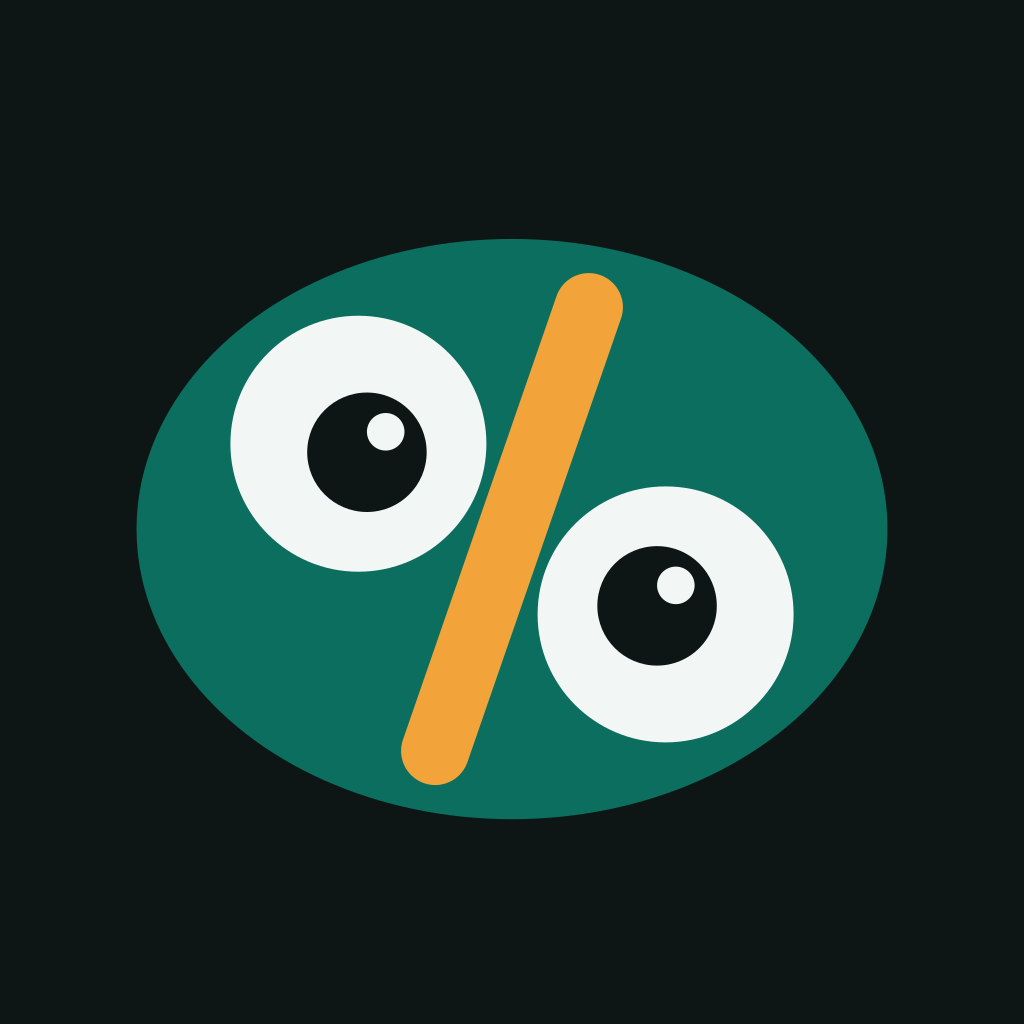 CalcOwlator app icon, dark